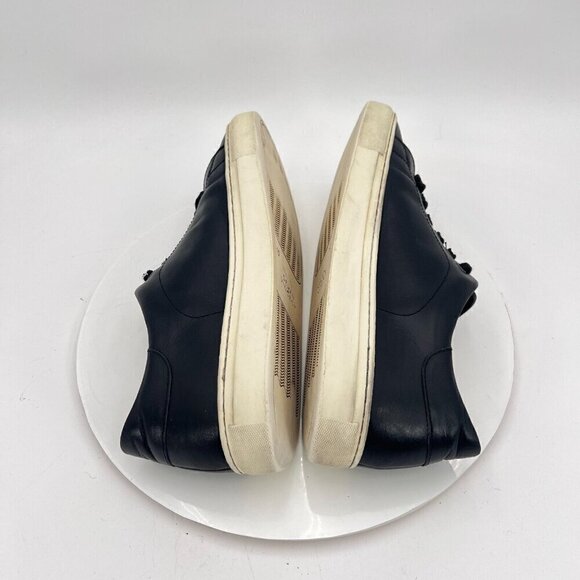 Devan Vincent Men Size10 Black Leather Classic Rubber Sole Lace Up Casual Shoes - Picture 8 of 15